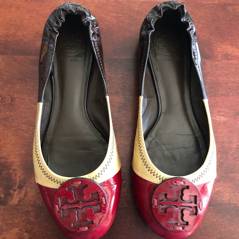 Tory Burch flats red/brown size 8